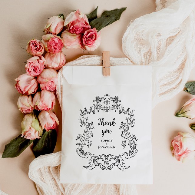 Sacolinha Preto e Branco Regal | Quadro Vintage Barroco (Criador carregado)