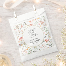 Sacolinha Pretty Watercolor Wildflower Baby Shower Favor Bag