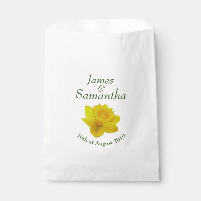 Sacolinha Primavera Amarelo Daffodil - Casamento (Frente)