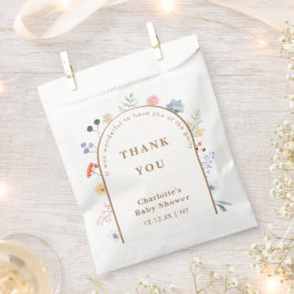 Sacolinha Primavera Boho Arch Wildflower Chá de fraldas