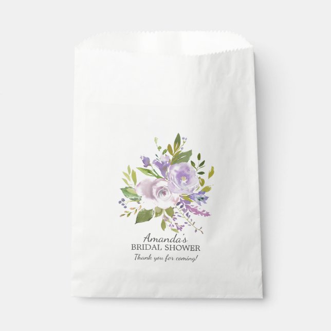 Sacolinha Primavera Lavanda Roxo Chá Floral Bolsas Favorávei (Frente)
