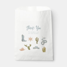 Sacolinha Primeira Festa de aniversário Azul Rodeo