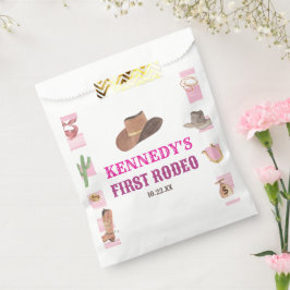 Sacolinha Primeira Festa de aniversário Rodeo Cowgirl 1 rua