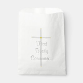 Sacolinha Primeira Sagrada Comunhão Cruz White Favor Bolsas