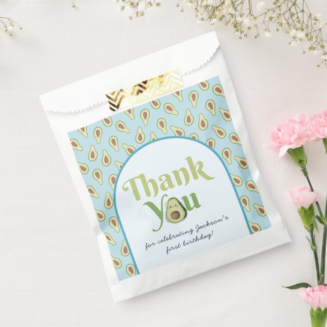 Sacolinha Primeiro aniversario Bonito, Maravilhoso, Avocado, (Selado)