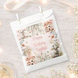 Sacolinha Primeiro Aniversário da Garota do Cogumelo Florest