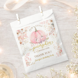 Sacolinha primeiro aniversario de abóbora de Rosa Dourado