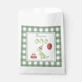 Sacolinha Primeiro aniversario de Dinossauro de Aquarela