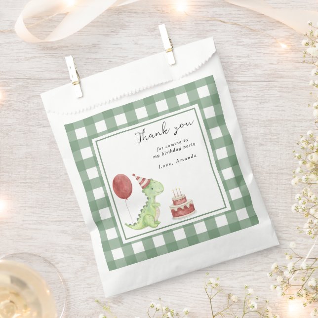 Sacolinha Primeiro aniversario de Dinossauro de Aquarela Obr (Cortado)