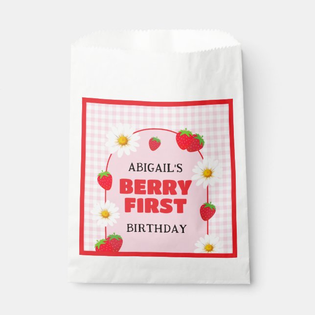 SACOLINHA PRIMEIRO ANIVERSÁRIO DE MORANGO  (Frente)