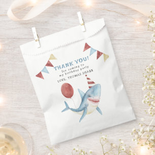 Sacolinha Primeiro aniversario De Tubarão Bebês Sob O Mar Ob