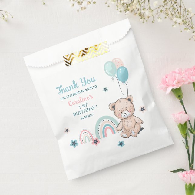 Sacolinha primeiro aniversario Favor Bolsas apresentam um ur (Selado)