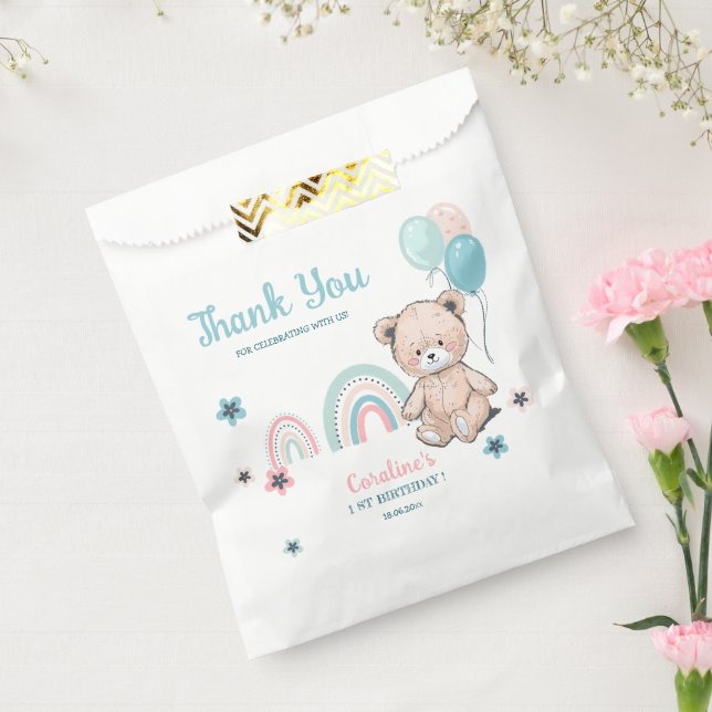 Sacolinha primeiro aniversario Favor Bolsas apresentam um ur (Selado)