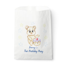Primeiro Aniversário Personalizado Garoto Urso de