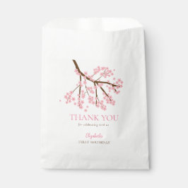 Sacolinha Primeiro Aniversário Primavera Cherry Blossomo Flo