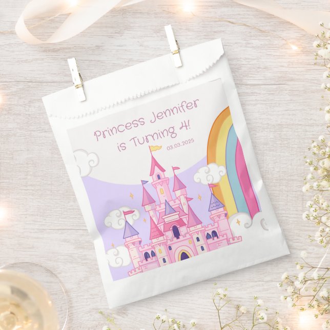 Sacolinha Princesa Royal Castle Festa de aniversário (Cortado)