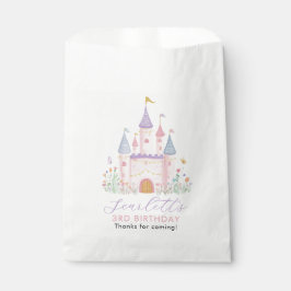 Sacolinha Princess party favors Girls Birthday Pastel Castle