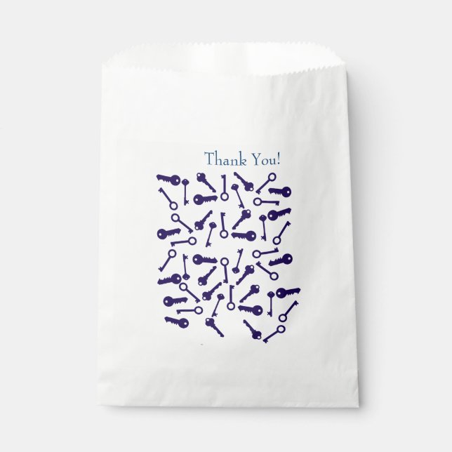 Sacolinha Produto de Padrão Azul Chave (Frente)