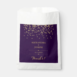 Sacolinha Profundo Glam - casamento roxo e Dourado dos