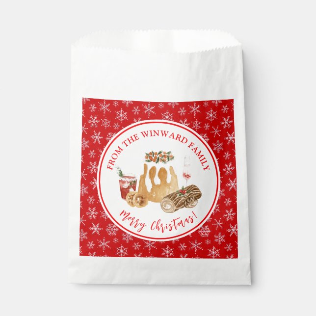 Sacolinha Pudim de Natal para Festa de Confeitaria (Frente)