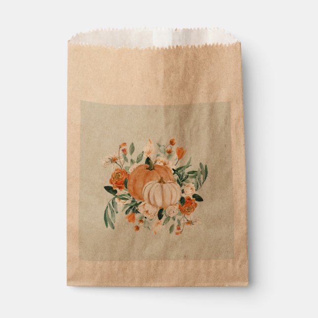 Sacolinha Pumpkin Floral Cores Azuis (Frente)