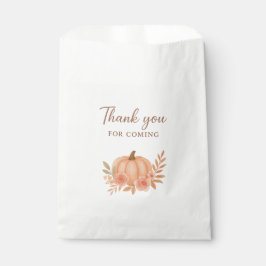 Sacolinha Pumpkin Floral Thank You For Coming Fall Favor Bag