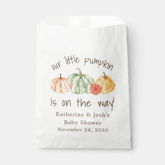 Sacolinha Pumpkin Gourd Autumn Baby Shower (Frente)