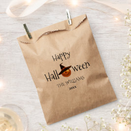 Sacolinha Pumpkin Happy Halloween Personalizado Favor Bag