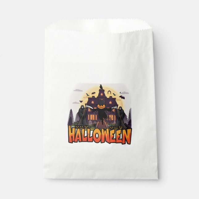 Sacolinha Pumpkin Scary House, Halloween (Frente)