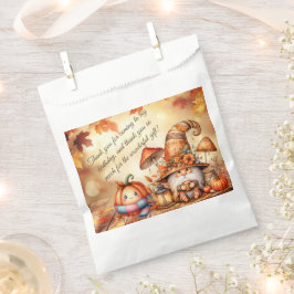 Sacolinha Pumpkin Wildflower Fall Watercolor Aniversário