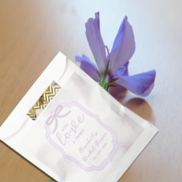 Sacolinha Purple Bow Watercolor Bridal Shower