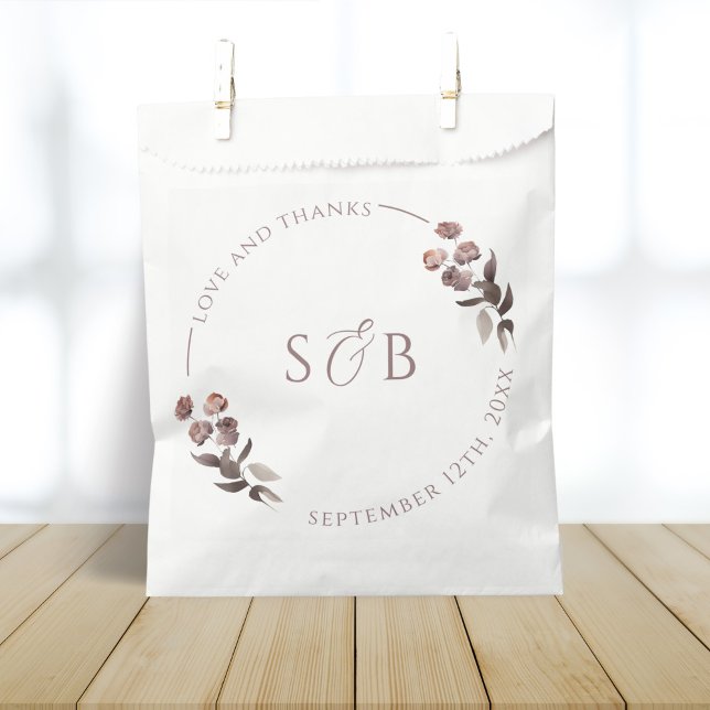 Sacolinha Purple Floral Obrigado Casamento (Criador carregado)