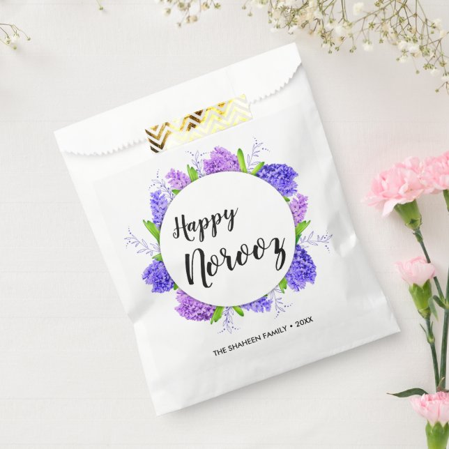 Sacolinha Purple Hyacinth Wreath Happy Noroz Ano Novo (Selado)