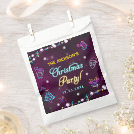 Sacolinha Purple Neon Modern Festa de Natal