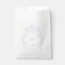 Purple Victorian Botanical Crest Monogram