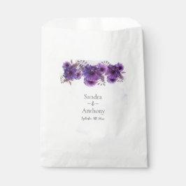 Sacolinha Purple Watercolor Chrysanthemum Wedding