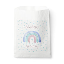 Púrpura Azul Arco-Íris Primeiro Aniversário