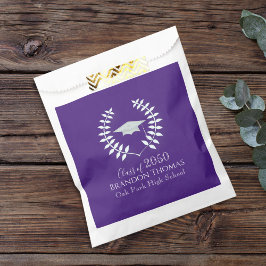 Sacolinha Púrpura Clássica de Graduação Moderna Mortarboard