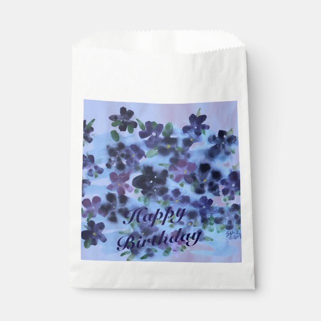 Sacolinha Púrpura com Marinho azul (Frente)