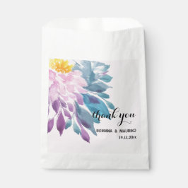 Sacolinha Púrpura, rosa, rosa, azul Dahlia Aquarela Arte