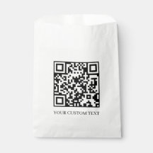 QR Minimalista Branco | Texto Personalizado Limpo 
