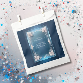 Sacolinha quadro art déco em azul empoeirado ornamentado cas