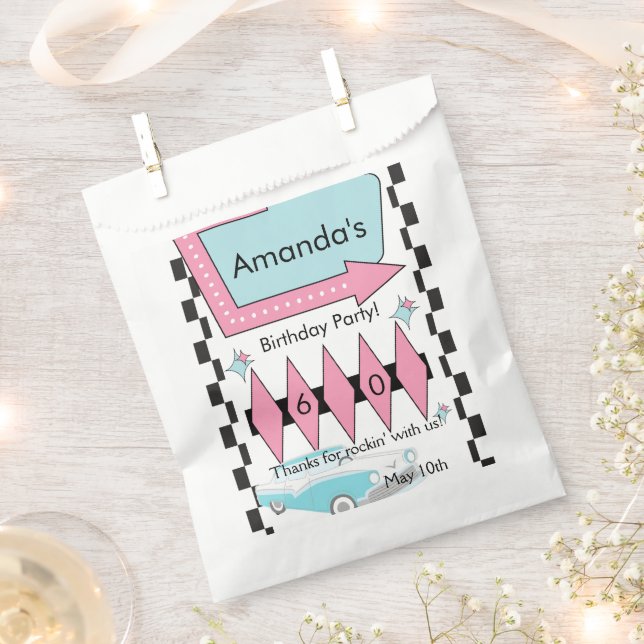 Sacolinha Qualquer Idade, Jantar de 1950 Aniversário Obrigad (Cortado)