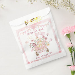 Sacolinha Quarto Dia de Aniversário do Dinossauro Rosa