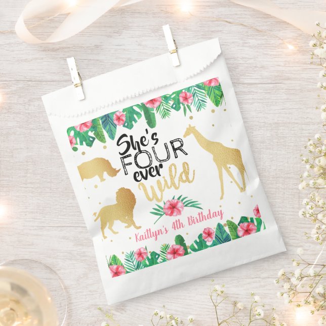 Sacolinha Quatro Meninas Selvagens 4ª festa de aniversário (Cortado)