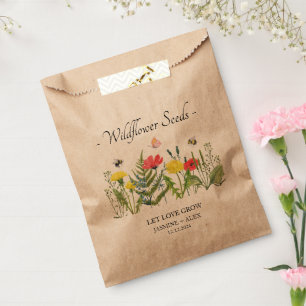 Sacolinha Que o amor cresça e as sementes de flores silvestr