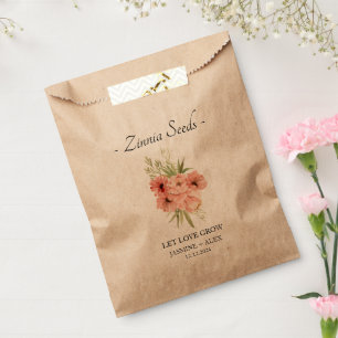 Sacolinha Que o amor cresça na Zinnia Seeds.