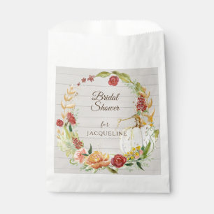 Sacolinha Queda Floral Burgundy Chá de panela F