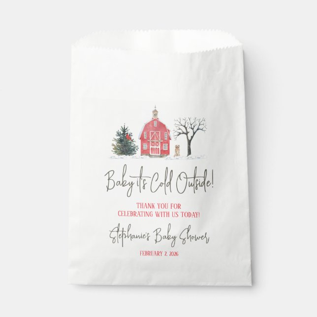 Sacolinha Querida, está frio lá fora, Chá de fraldas de inve (Frente)