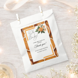 Sacolinha Querida Um Pequeno Chá de fraldas De Citros Laranj